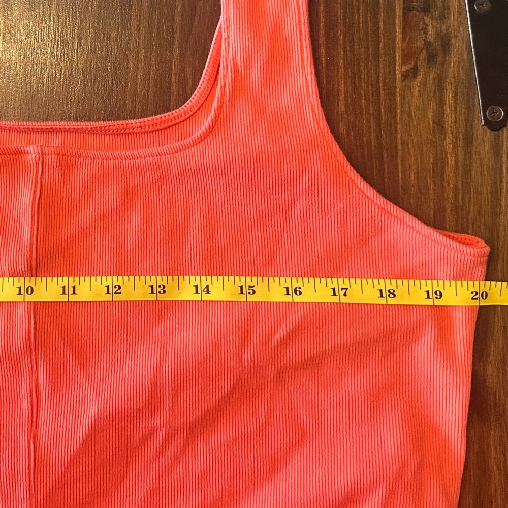 Old Navy Maternity Coral Tropics Ribbed Square Neck Dress - XXL - Picture 9 of 10
